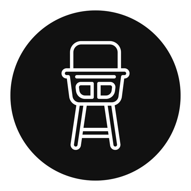 Imagen vectorial del icono de la silla de bebé Se puede usar para la ducha de bebé