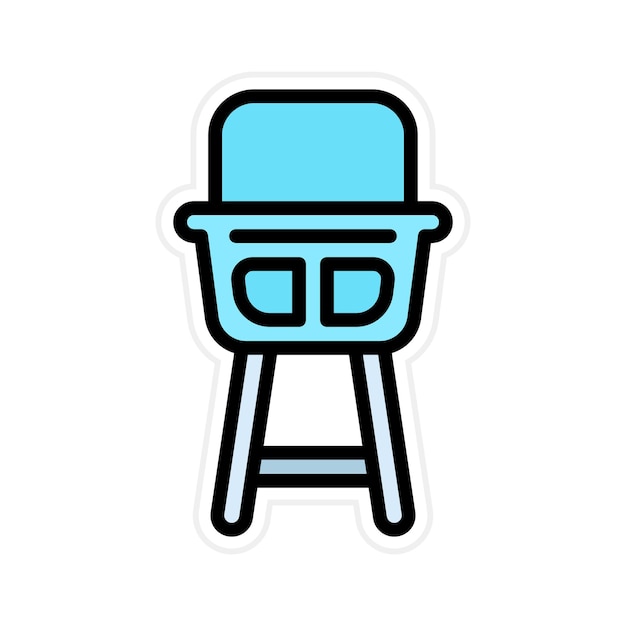 Imagen vectorial del icono de la silla de bebé Se puede usar para la ducha de bebé
