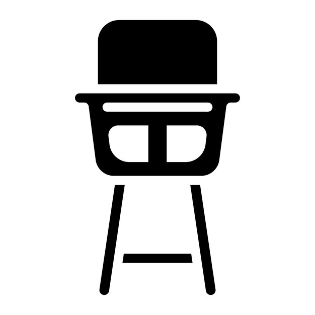Imagen vectorial del icono de la silla de bebé Se puede usar para la ducha de bebé