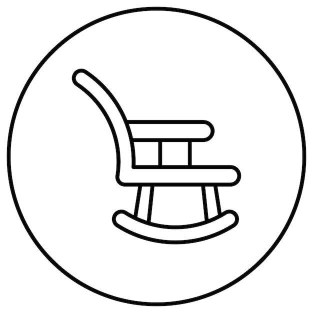 Imagen vectorial del icono de la silla de bebé Se puede usar para el jardín de infantes