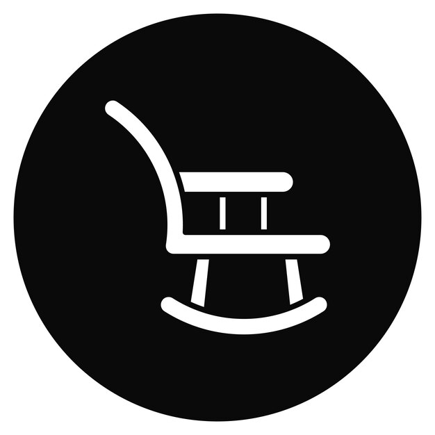 Imagen vectorial del icono de la silla de bebé Se puede usar para el jardín de infantes