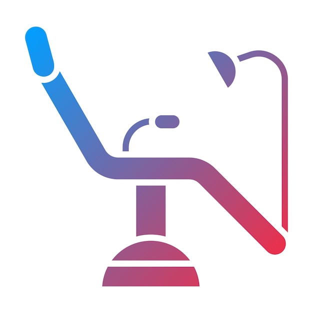 Imagen vectorial del icono de la silla dental Se puede utilizar para el cuidado dental