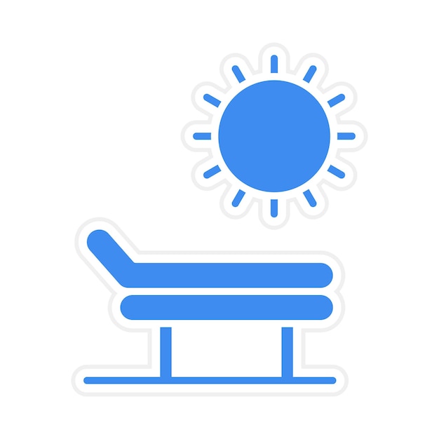 Imagen vectorial del icono de la silla de playa Se puede usar para Coastline