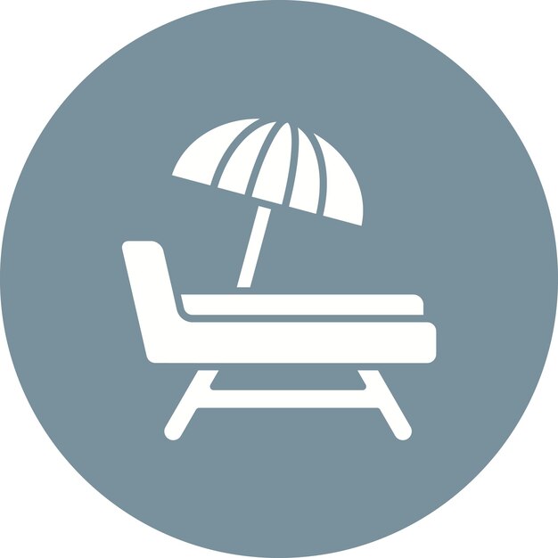 Imagen vectorial del icono de la silla de playa Se puede usar para viajes