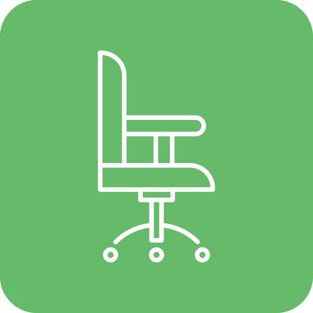 Imagen vectorial del icono de la silla Se puede utilizar para computadoras y hardware