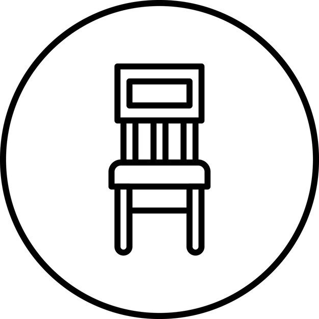 Imagen vectorial del icono de la silla Se puede utilizar para el hogar de ancianos