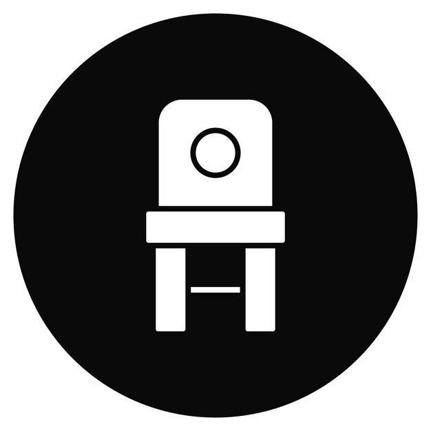 Imagen vectorial del icono de la silla Se puede utilizar para el jardín de infantes