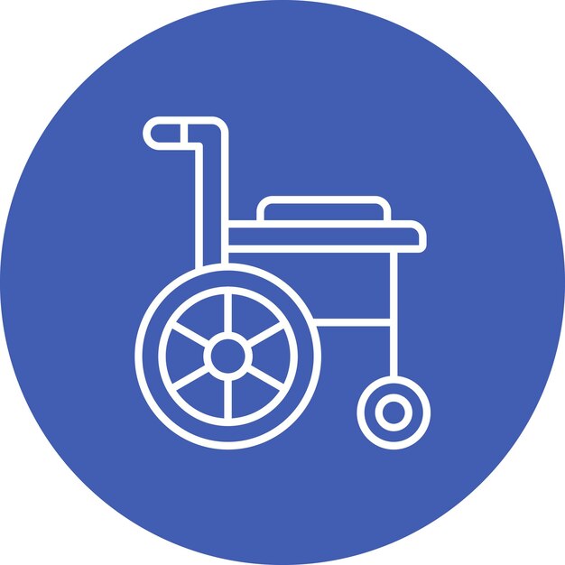 Imagen vectorial del icono de la silla de ruedas Se puede usar para Digital Nomad
