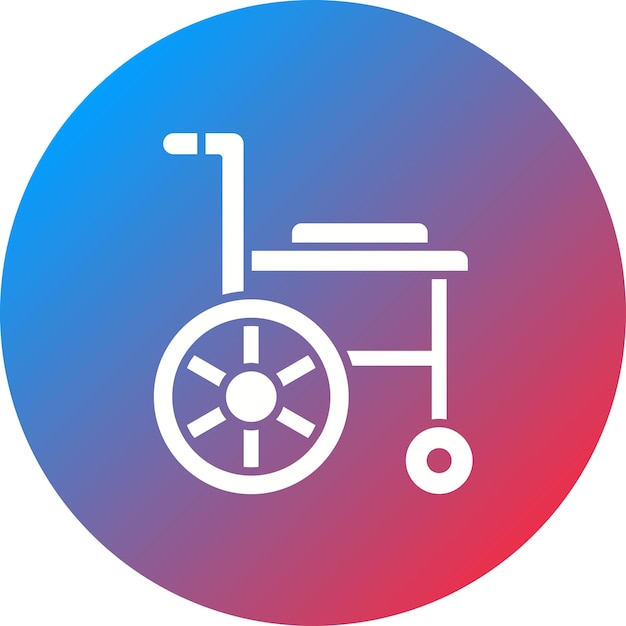 Imagen vectorial del icono de la silla de ruedas Se puede usar para Digital Nomad