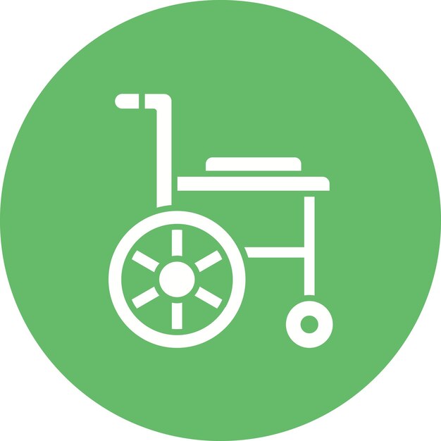 Imagen vectorial del icono de la silla de ruedas Se puede usar para Digital Nomad