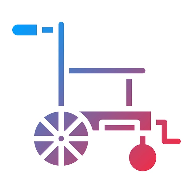 Imagen vectorial del icono de la silla de ruedas Se puede utilizar para los servicios domésticos