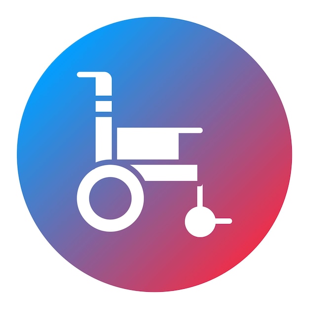 Imagen vectorial del icono de la silla de ruedas Se puede utilizar para el tiro con arco