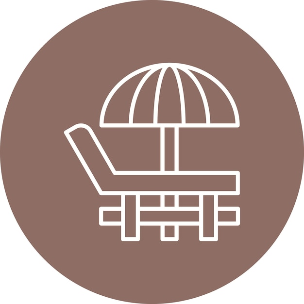 Imagen vectorial del icono de la silla de salón Se puede usar para el verano