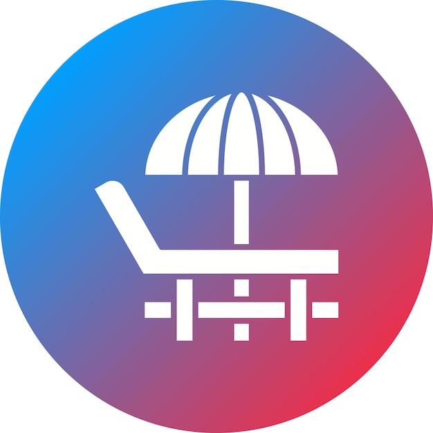 Imagen vectorial del icono de la silla de salón Se puede usar para el verano
