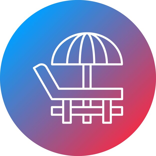 Imagen vectorial del icono de la silla de salón Se puede usar para el verano
