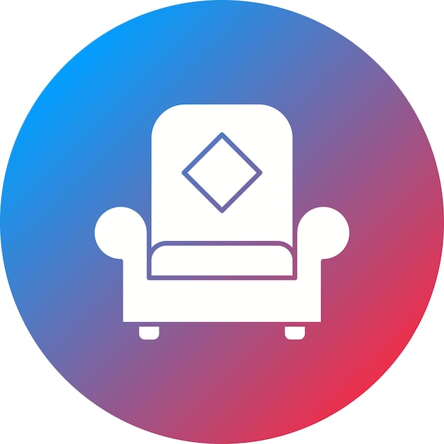 Imagen vectorial del icono del sillón Se puede utilizar para los servicios hoteleros