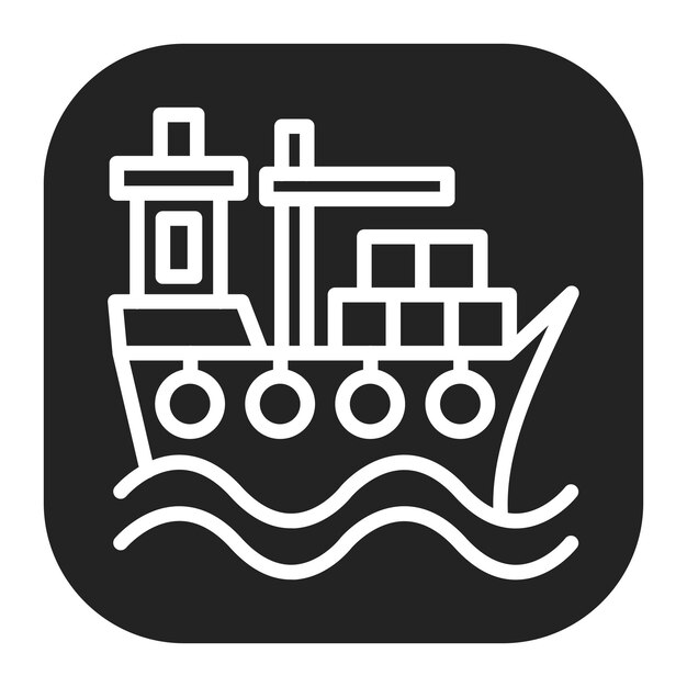 Imagen vectorial del icono de la silueta del barco Se puede usar para Cruiser