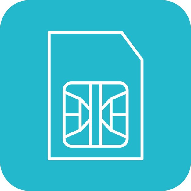 Imagen vectorial del icono Sim Puede utilizarse para dispositivos electrónicos
