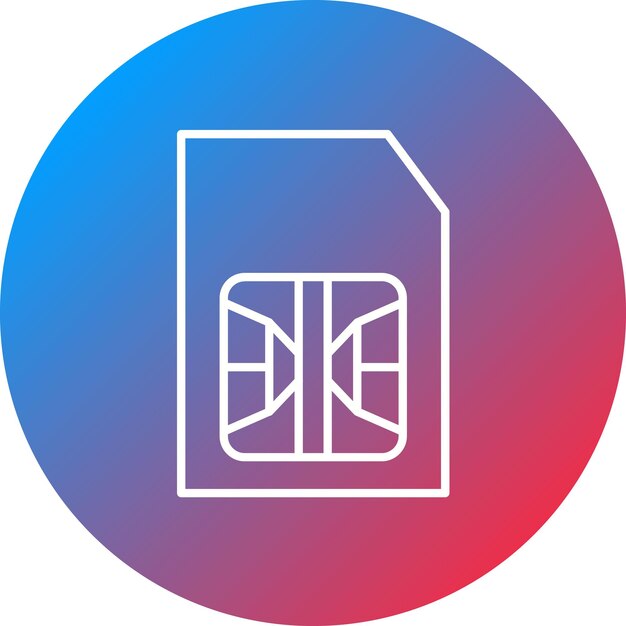 Imagen vectorial del icono Sim Puede utilizarse para dispositivos electrónicos
