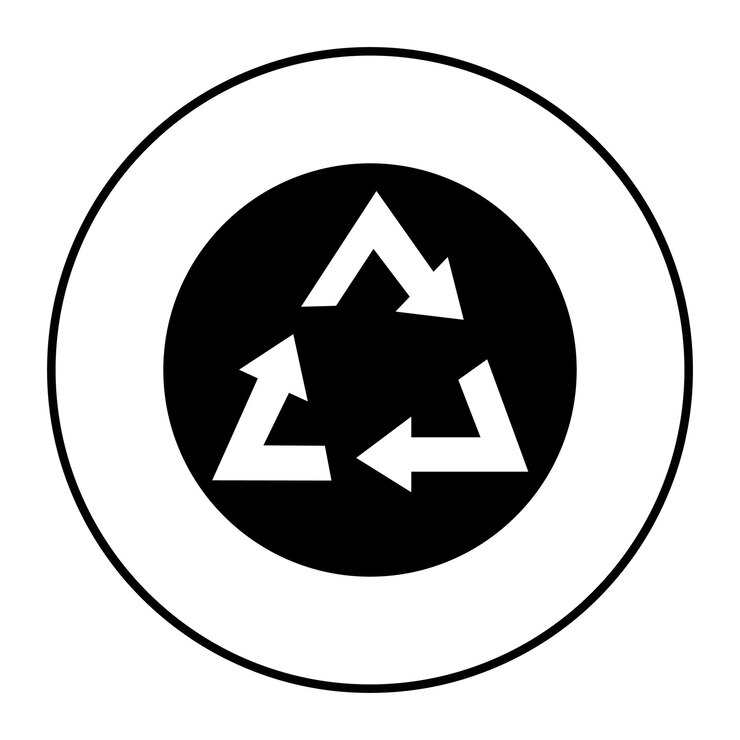 Vector imagen vectorial del icono del símbolo de reciclaje puede utilizarse para servicios públicos