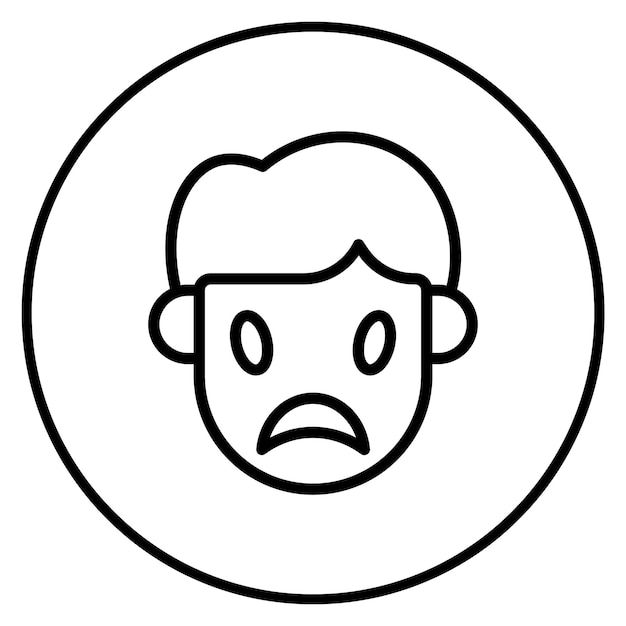 Imagen vectorial de icono simpático Se puede usar para emociones humanas
