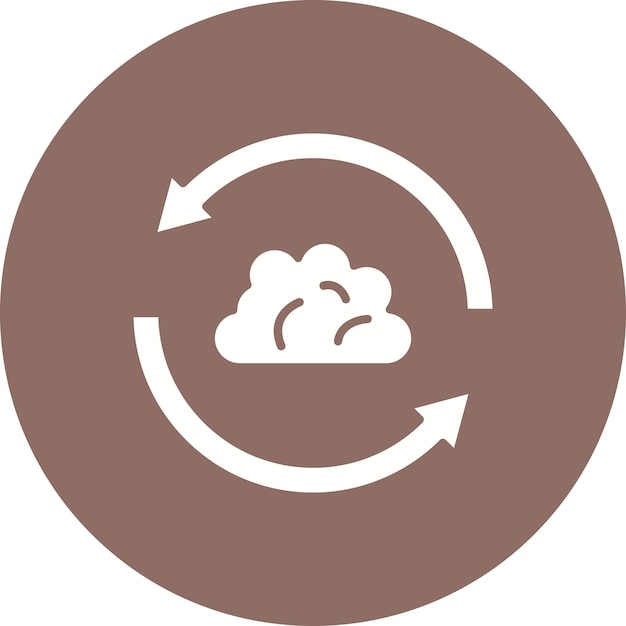 Imagen vectorial de icono de sincronización en la nube Se puede utilizar para el marketing web