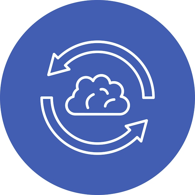 Imagen vectorial de icono de sincronización en la nube Se puede utilizar para el marketing web