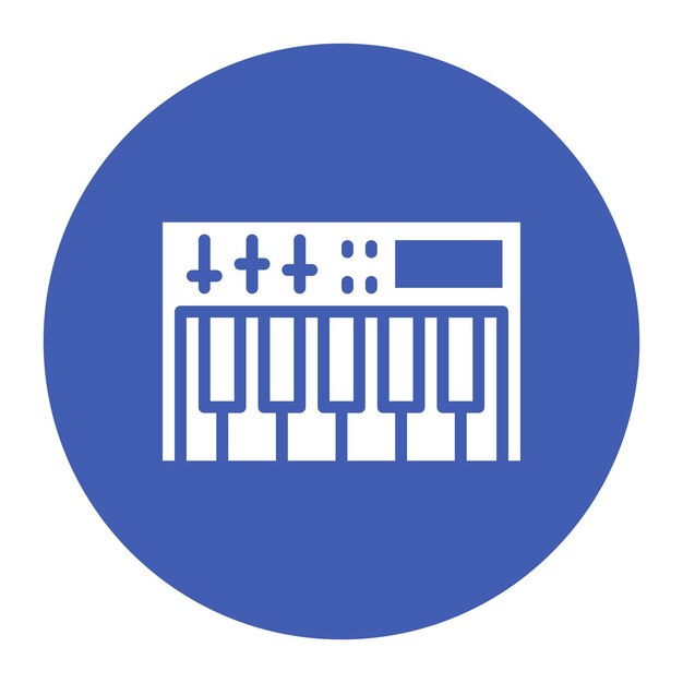Imagen vectorial del icono del sintetizador se puede utilizar para el instrumento