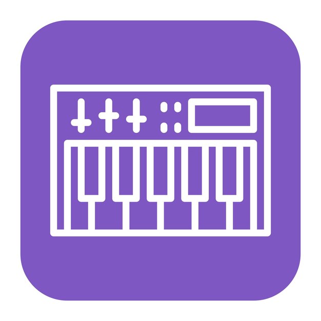 Imagen vectorial del icono del sintetizador Se puede utilizar para el instrumento