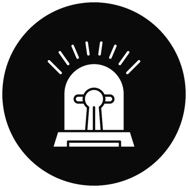 Imagen vectorial del icono de la sirena Se puede utilizar para protección y seguridad