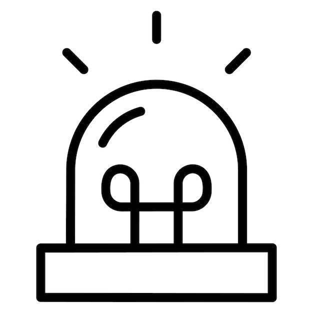 Imagen vectorial del icono de la sirena Puede utilizarse para el Servicio de Emergencia