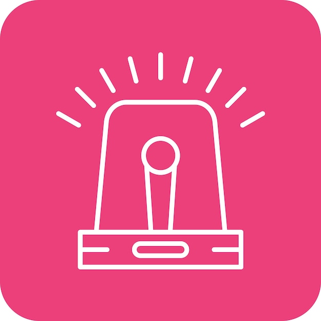 Imagen vectorial del icono de la sirena Puede utilizarse para los servicios de emergencia