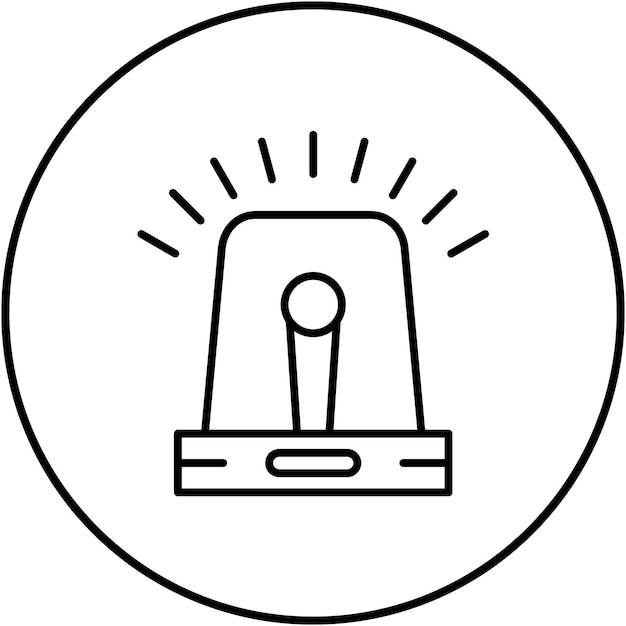 Imagen vectorial del icono de la sirena Puede utilizarse para los servicios de emergencia