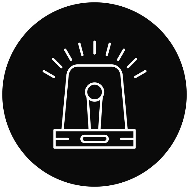 Imagen vectorial del icono de la sirena Puede utilizarse para los servicios de emergencia