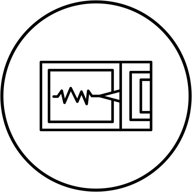 La imagen vectorial del icono del sismógrafo se puede utilizar para desastres naturales