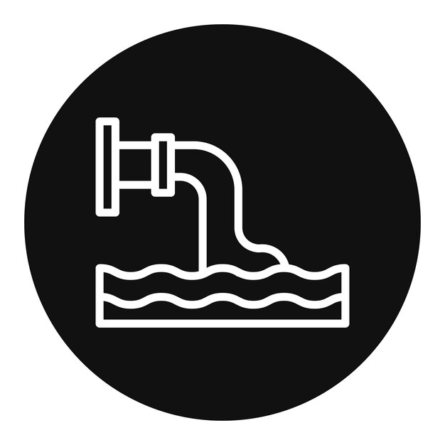 Imagen vectorial del icono del sistema de alcantarillado Se puede utilizar para servicios públicos