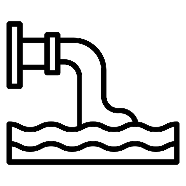 Imagen vectorial del icono del sistema de alcantarillado Se puede utilizar para servicios públicos