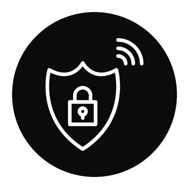 Imagen vectorial del icono del sistema anti-robo Se puede utilizar para concesionarios de automóviles