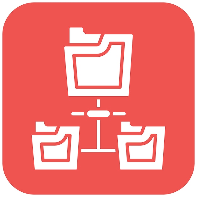 La imagen vectorial del ícono del sistema de archivos se puede utilizar para el alojamiento web
