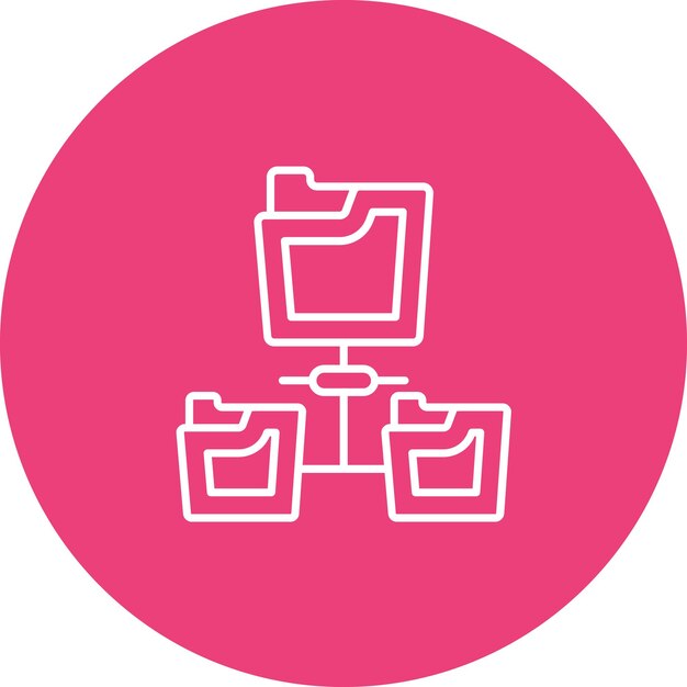 La imagen vectorial del ícono del sistema de archivos se puede utilizar para el alojamiento web