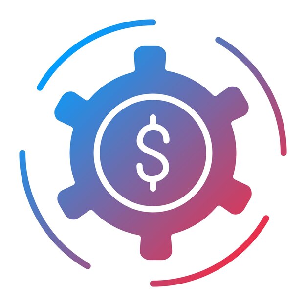 Imagen vectorial del icono del sistema empresarial Se puede utilizar para la contabilidad