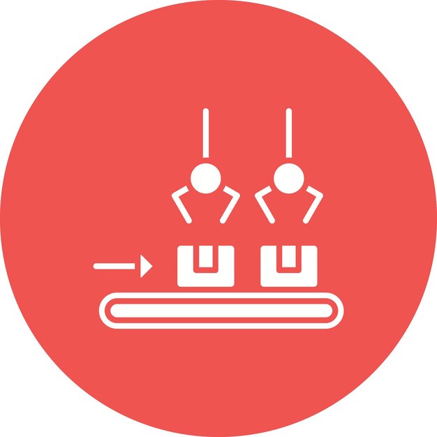 Imagen vectorial del icono del sistema de ensamblaje flexible Puede utilizarse para la fábrica