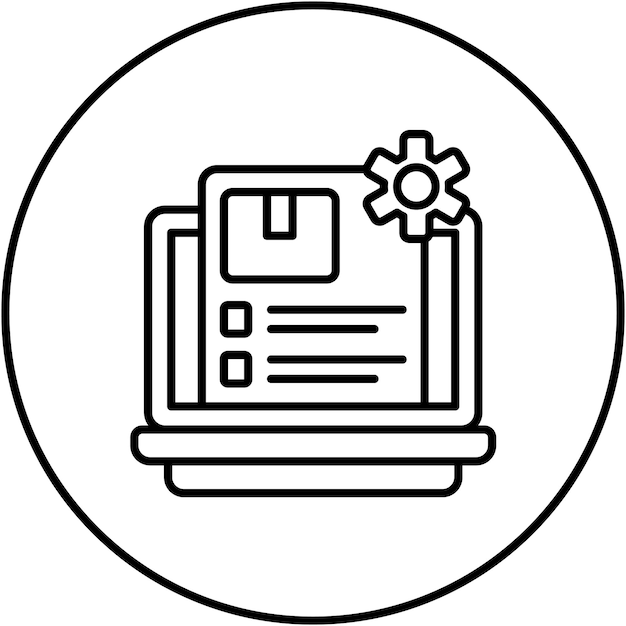 Imagen vectorial del icono del sistema de gestión de contenidos Puede utilizarse para la redacción