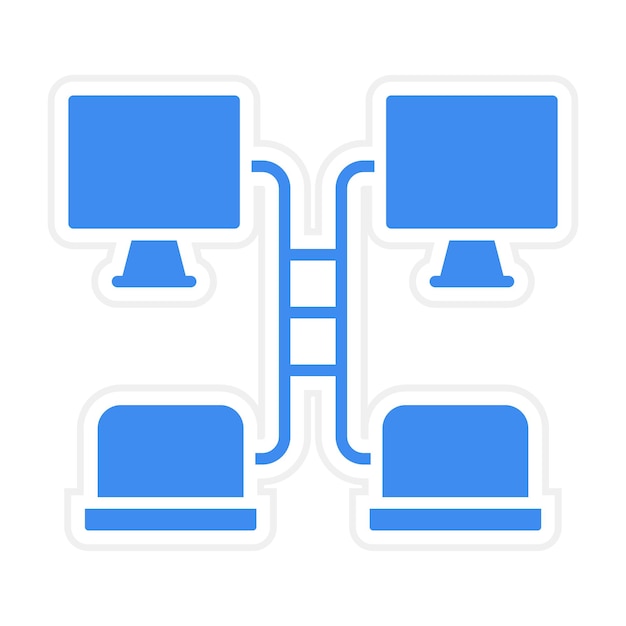 Imagen vectorial del icono del sistema Netowrk Se puede utilizar para la computación en la nube