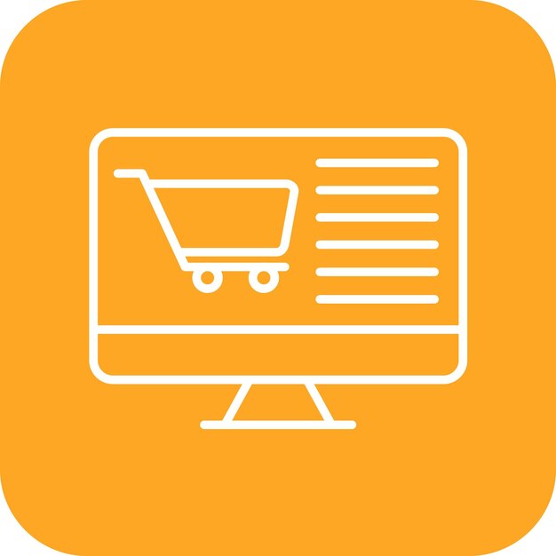 Imagen vectorial del icono del sistema de pedidos en línea Se puede utilizar para Factory
