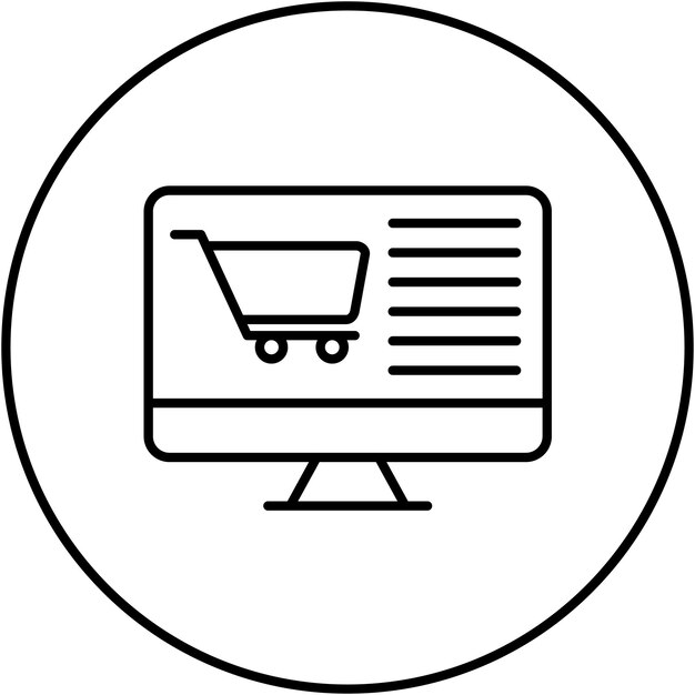 Imagen vectorial del icono del sistema de pedidos en línea Se puede utilizar para Factory