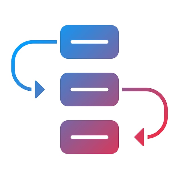 Imagen vectorial del icono del sistema de programación Se puede utilizar para Factory