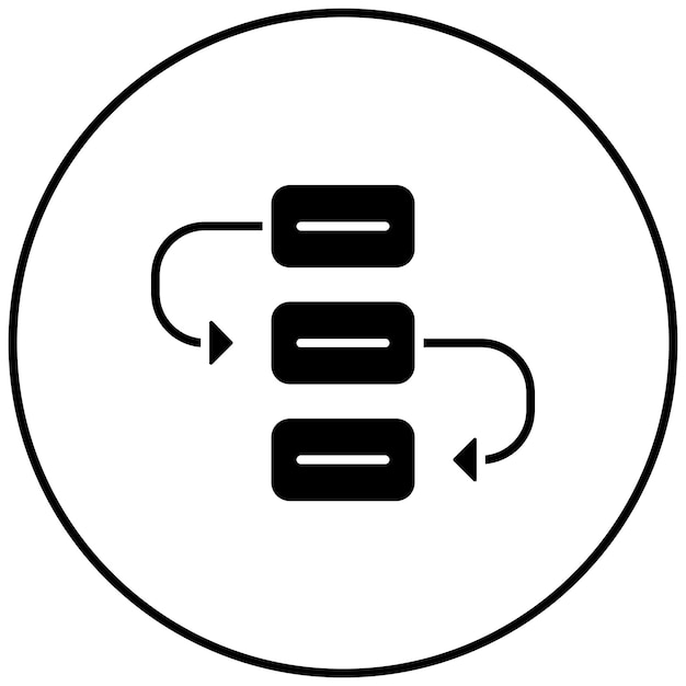 Imagen vectorial del icono del sistema de programación Se puede utilizar para Factory