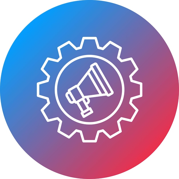Imagen vectorial del icono del sistema de publicidad Se puede utilizar para el marketing digital