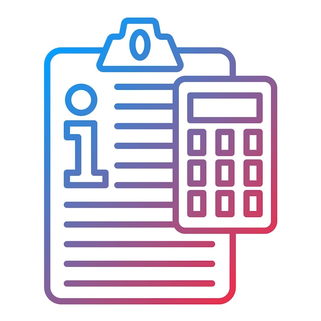 Imagen vectorial del icono de los sistemas de información contable Se puede utilizar para la contabilidad